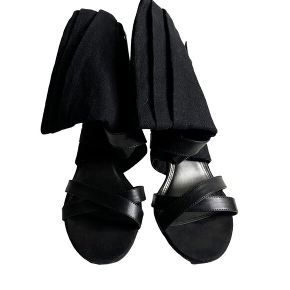 Chinese Laundry Women's Black Call Me Ankle Open Toe Heels - Picture 2 of 8